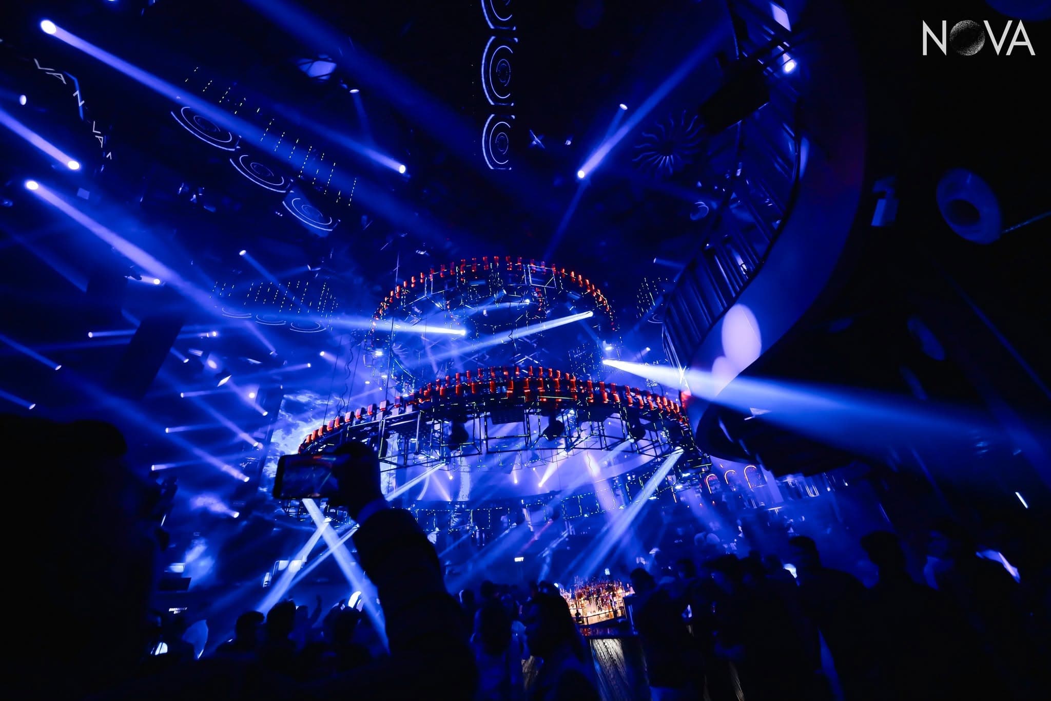 Laser Show over the Main Dance Floor – Club Nova Kathmandu