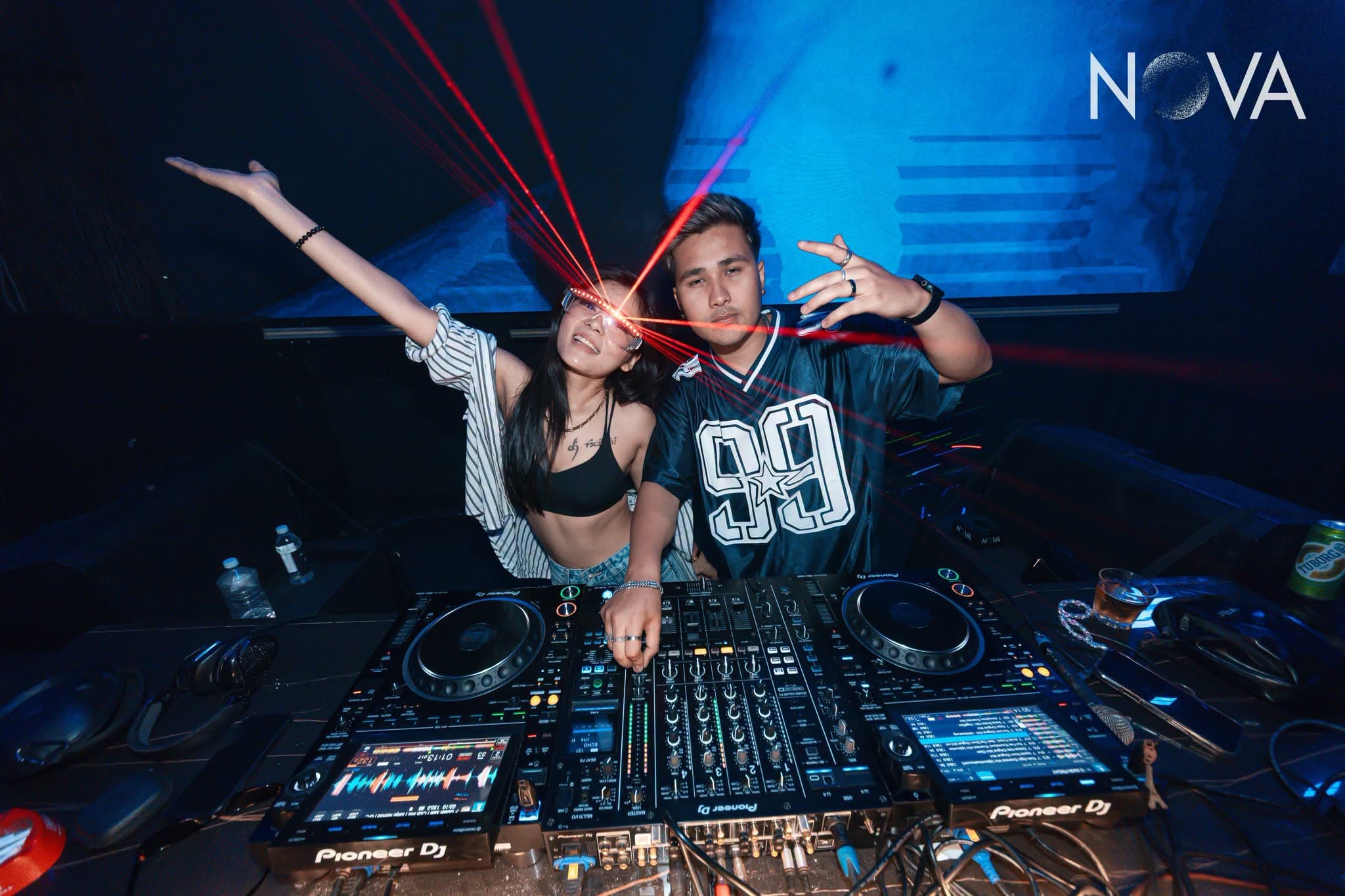 Packed Dance Floor under the Moving Light Ceiling – Club Nova Kathmandu